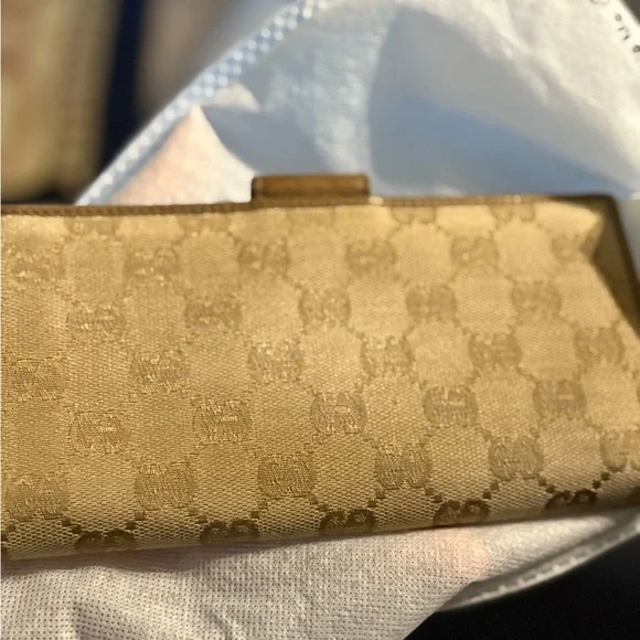 Gucci GG canvas‎ beige/brown canvas project wallet